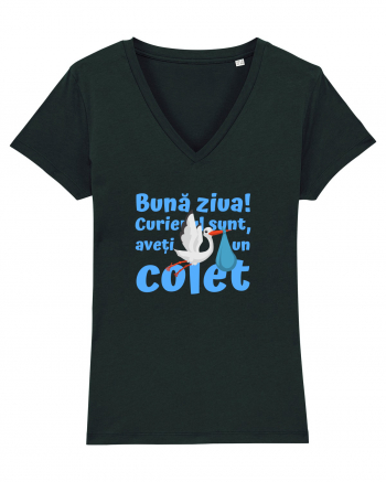 Curier Barză, aveți un colet. (albastru, băiat)  Black