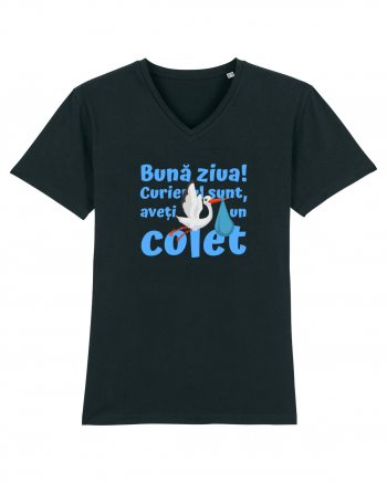 Curier Barză, aveți un colet. (albastru, băiat)  Black