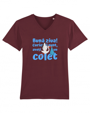 Curier Barză, aveți un colet. (albastru, băiat)  Burgundy