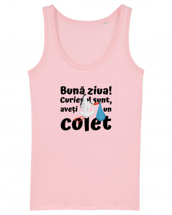 Curier Barză, aveți un colet. (negru)  Cotton Pink