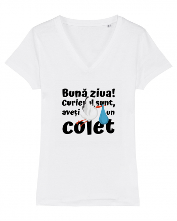 Curier Barză, aveți un colet. (negru)  White