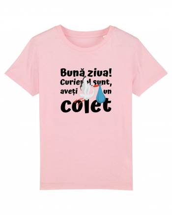 Curier Barză, aveți un colet. (negru)  Cotton Pink