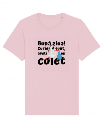 Curier Barză, aveți un colet. (negru)  Cotton Pink