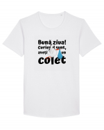 Curier Barză, aveți un colet. (negru)  Tricou mânecă scurtă guler larg Bărbat Skater