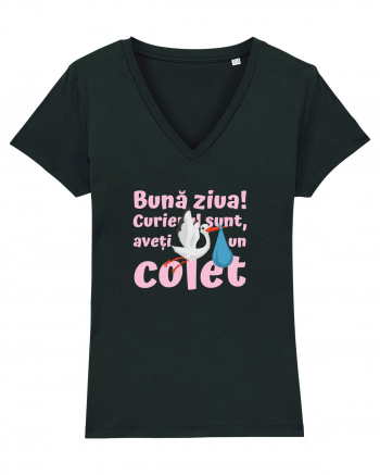 Curier Barză, aveți un colet. (roz, fetiță)  Black