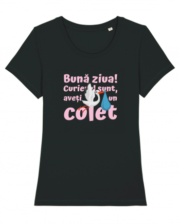 Curier Barză, aveți un colet. (roz, fetiță)  Black