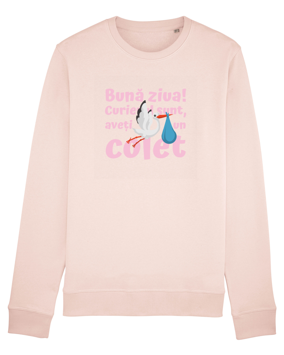 Bluză mânecă lungă Unisex Rise Candy Pink