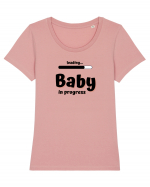 Loading baby in progress. (negru)  Tricou mânecă scurtă guler larg fitted Damă Expresser