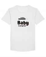 Loading baby in progress. (negru)  Tricou mânecă scurtă guler larg Bărbat Skater