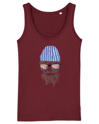 No Face Mountain Hipster Burgundy