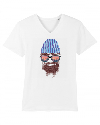 No Face Mountain Hipster White