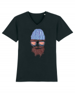 No Face Mountain Hipster Tricou mânecă scurtă guler V Bărbat Presenter