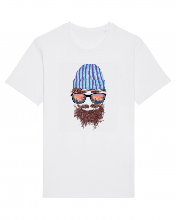 No Face Mountain Hipster White