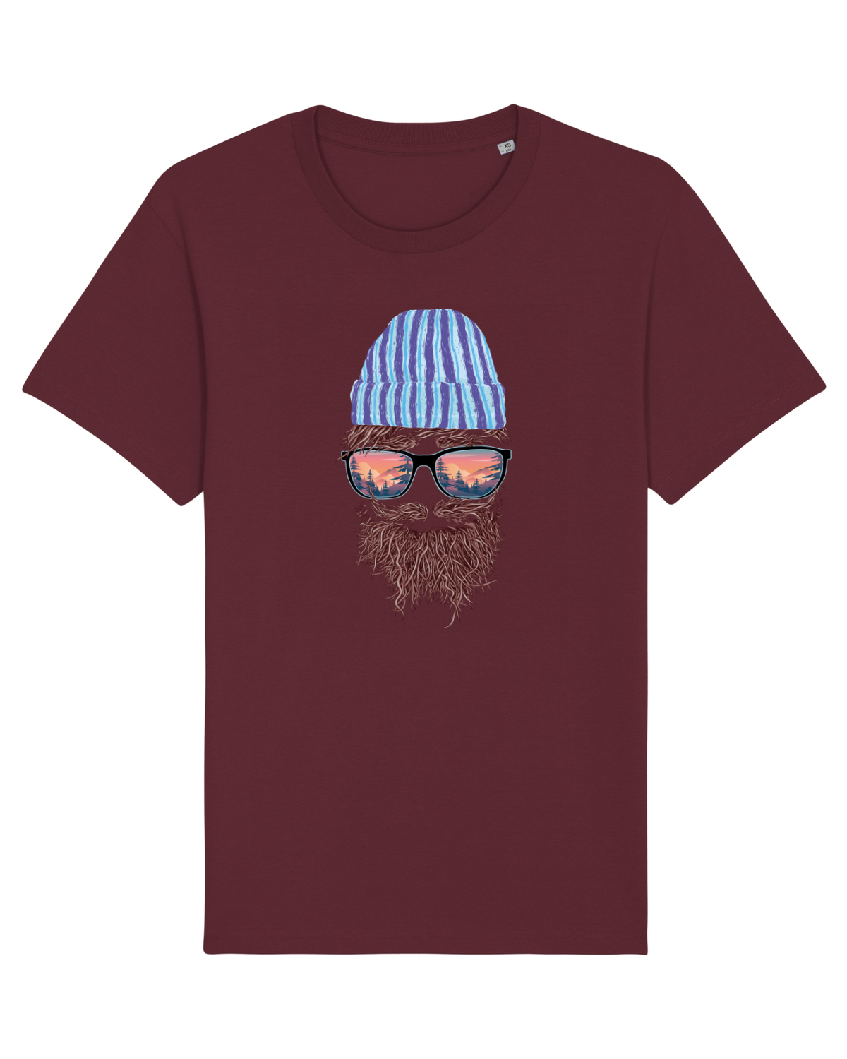 Tricou mânecă scurtă Unisex Rocker Burgundy