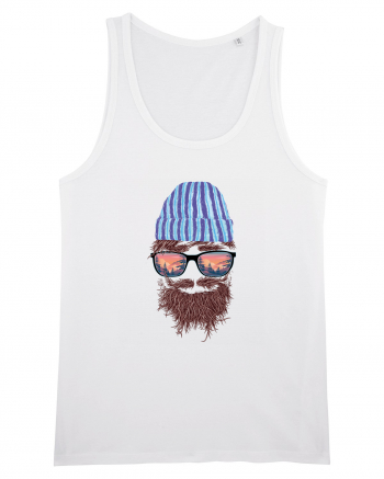 No Face Mountain Hipster White