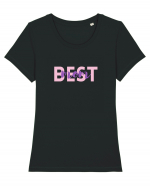 Best mom.  Tricou mânecă scurtă guler larg fitted Damă Expresser