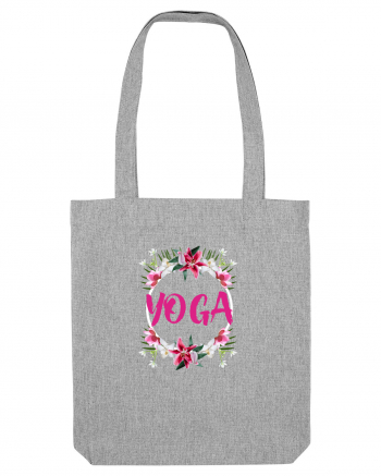 yoga floral design Heather Grey