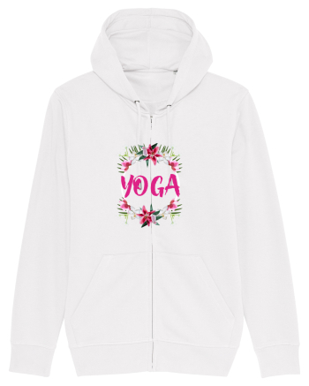 yoga floral design White