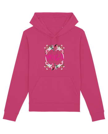 yoga floral design Raspberry