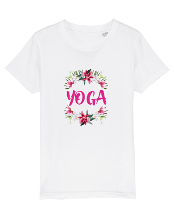 yoga floral design White