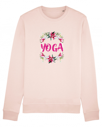 yoga floral design Candy Pink