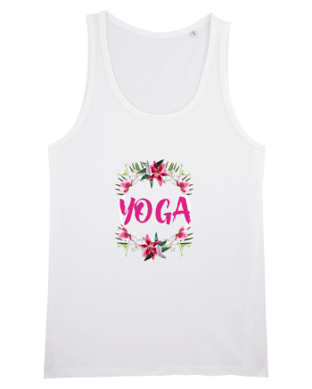 yoga floral design White