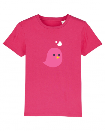 Tricou de cuplu (pasăre roz)  Raspberry