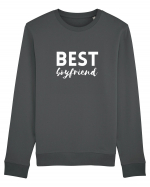 Best boyfriend. (alb)  Bluză mânecă lungă Unisex Rise