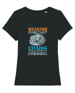 Cycling with a chance of drinking Tricou mânecă scurtă guler larg fitted Damă Expresser