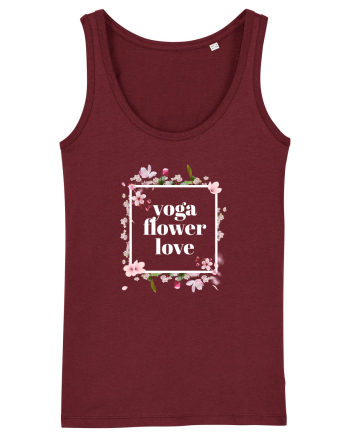 yoga floral design 10 Burgundy
