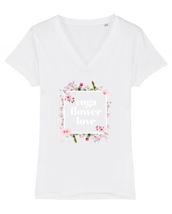 yoga floral design 10 White