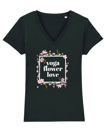 yoga floral design 10 Black