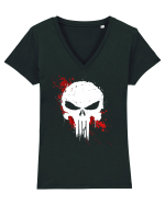 PUN SKULL Tricou mânecă scurtă guler V Damă Evoker