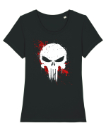 PUN SKULL Tricou mânecă scurtă guler larg fitted Damă Expresser