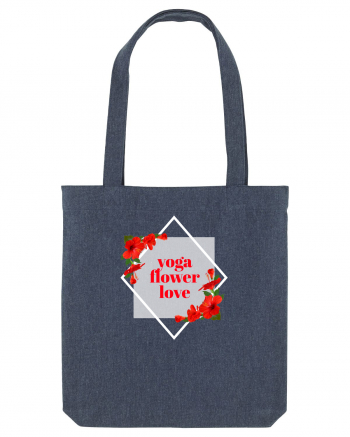 yoga floral design11 Midnight Blue