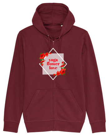 yoga floral design11 Burgundy
