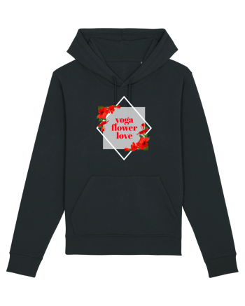 yoga floral design11 Black
