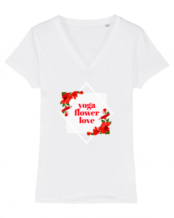 yoga floral design11 White