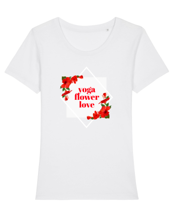 yoga floral design11 White