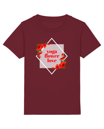 yoga floral design11 Burgundy