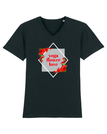 yoga floral design11 Black