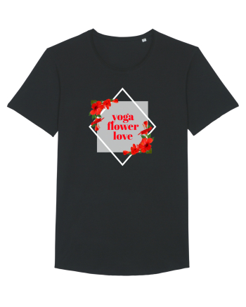 yoga floral design11 Black
