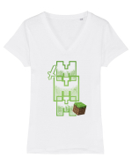 Mmmminecraft Tricou mânecă scurtă guler V Damă Evoker