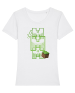 Mmmminecraft Tricou mânecă scurtă guler larg fitted Damă Expresser