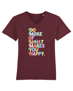 Do more of what makes you happy Tricou mânecă scurtă guler V Bărbat Presenter