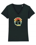 Usor de distras de bere Tricou mânecă scurtă guler V Damă Evoker