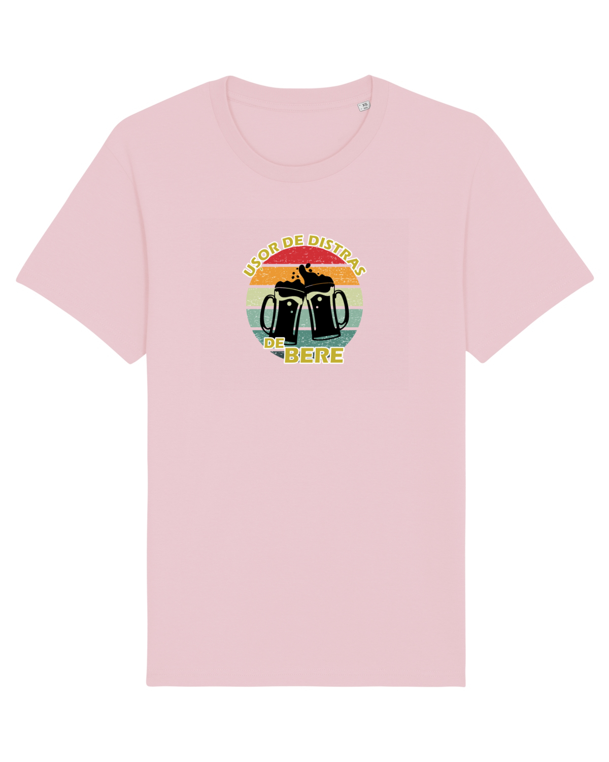 Tricou mânecă scurtă Unisex Rocker Cotton Pink