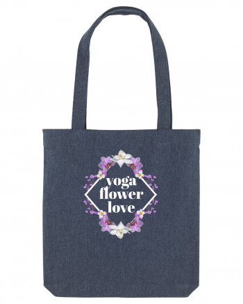 yoga floral design2 Midnight Blue