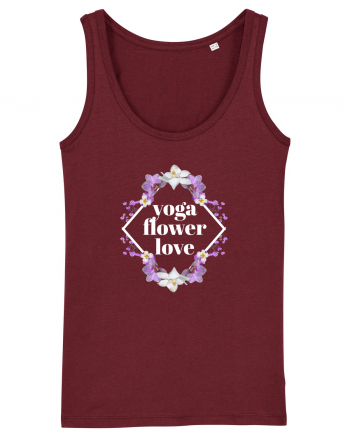 yoga floral design2 Burgundy