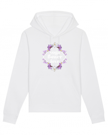yoga floral design2 White